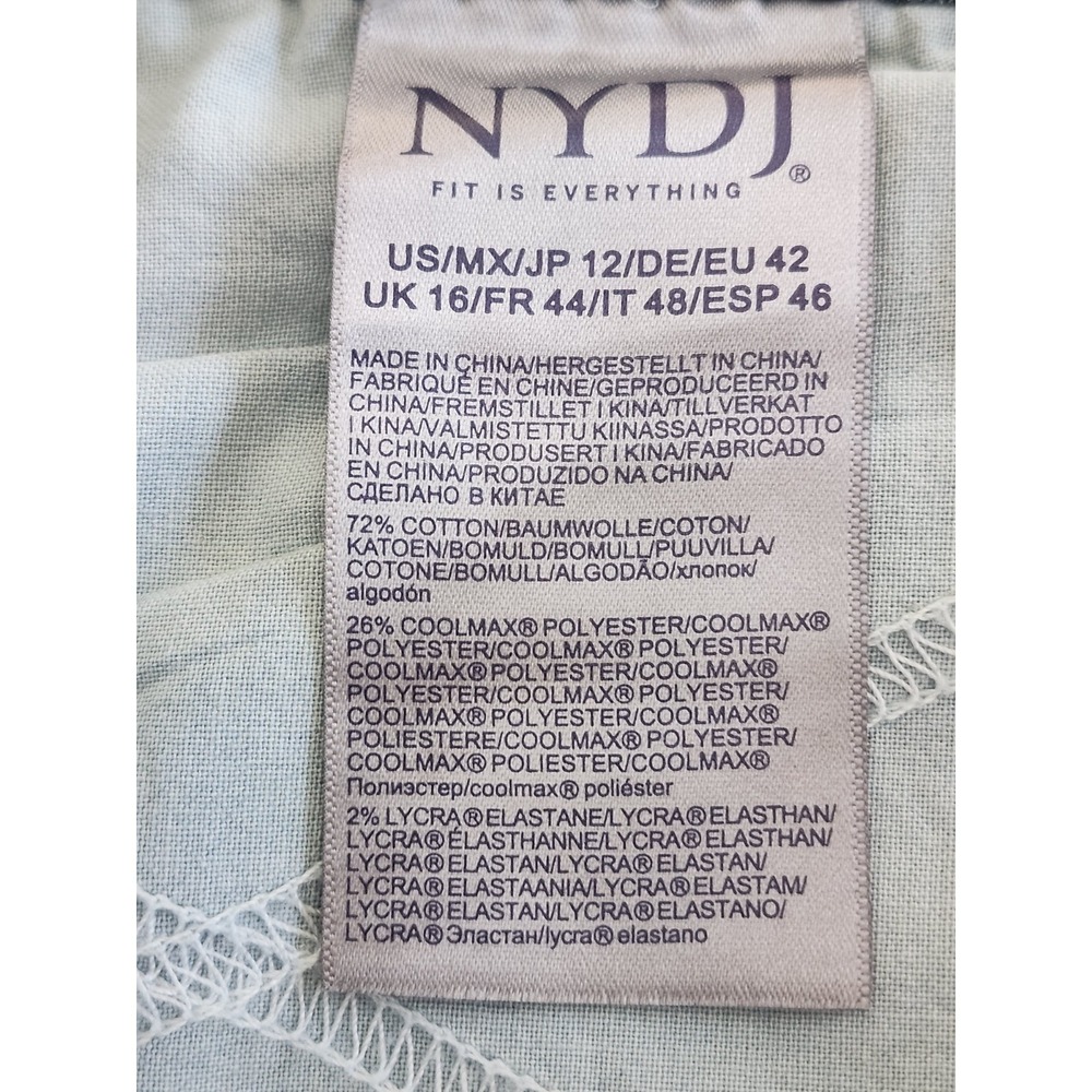 NYDJ Teresa Wide Leg Ankle Jeans Womens Size 12 Dark Wash Lift Tuck Cool Embrace - Picture 9 of 10